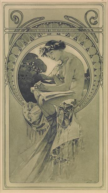 ALPHONSE MUCHA (1860-1939). [DOCUMENTS DÉCORATIFS DE MUCHA.] Group of three plates. 1902. Sizes vary, each approximately 14x7 inches, 3